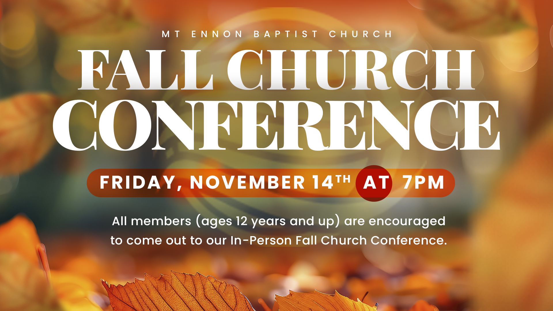Fall Church Conference